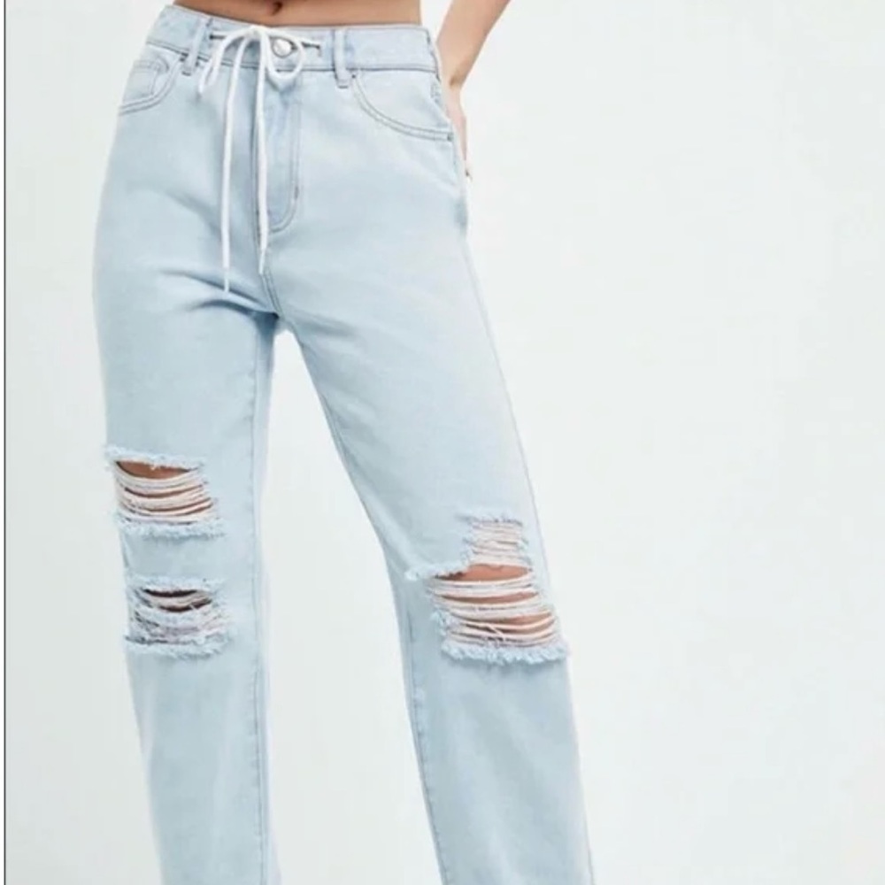 PacSun Distressed High Rise Denim Joggers